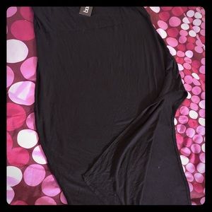 Black tube top dress